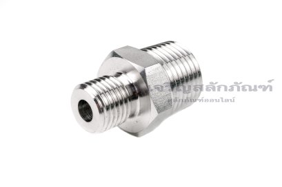 ข้อต่อตรงลด ข้อต่อเพิ่ม สแตนเลส (เกลียวนอก x เกลียวนอก) ขนาด 1/2"-14 BSPT x M14x1.5 รุ่นหนาพิเศษ