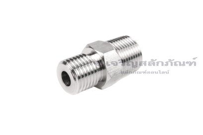 ข้อต่อตรงลด ข้อต่อเพิ่ม สแตนเลส (เกลียวนอก x เกลียวนอก) ขนาด 3/8"-19 BSPT x M14x1.5 รุ่นหนาพิเศษ
