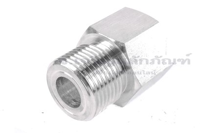 ข้อต่อตรงสแตนเลส (เกลียวนอก x เกลียวใน) ขนาด 1/4"-18 NPT x M20x1.5 ข้อต่อลด-ข้อต่อเพิ่ม