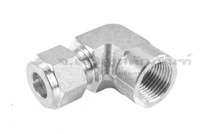 ข้อต่อตาไก่สแตนเลสเกรด 316L แบบงอ 90° (เกลียวใน x เสียบสาย) 3/8"-18 NPT x10 mm