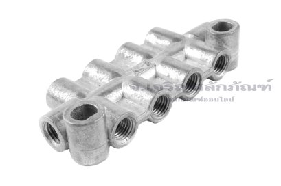 ข้อต่อรวม - หัวจ่ายจารบีน้ำมันหล่อลื่นแบบเกลียวใน 10 ทาง ขนาด M8x1.0 (4 mm) รุ่นแผงจ่ายสองฝั่ง