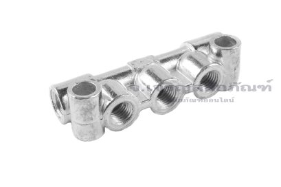 ข้อต่อรวม - หัวจ่ายจารบีน้ำมันหล่อลื่นแบบเกลียวใน 5 ทาง ขนาด M8x1.0 (4 mm) รุ่นแผงจ่ายฝั่งเดียว