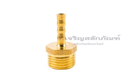 ข้อต่อหางไหลทองเหลือง เกลียวนอกเสียบสาย (เกลียวนอก x หางไหล) ขนาด 3/4" x 6 mm