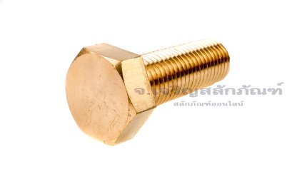 น็อตทองเหลืองหัวเหลี่ยม M24x70 เกลียวตลอด