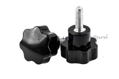 น็อตมือหมุนดอกไม้ (Star Grip Knob Bolt) ขนาด M5x16 ความโตหัว 24 mm