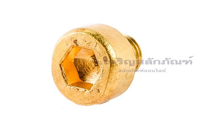 น็อตหัวจมทองเหลือง M5x5 เกลียวตลอด