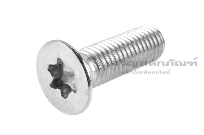 น็อตหัวทอร์ค-หัวดาวเตเปอร์สแตนเลส (Torx, Taper Head Screw) M12x40