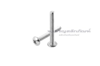 น็อตหัวร่มแฉกสแตนเลส (JT) M2.5x20 เกลียวตลอด