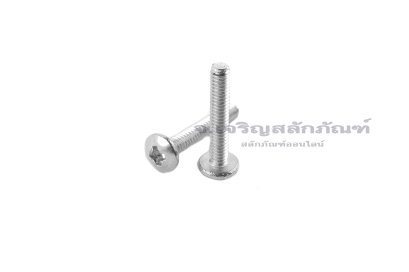 น็อตหัวร่มแฉกสแตนเลส (JT) M2x12 เกลียวตลอด