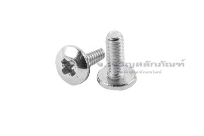 น็อตหัวร่มแฉกสแตนเลส (JT) M2x5 เกลียวตลอด