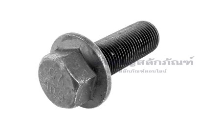 น็อตหัวเหลี่ยมดำแบบติดจาน M16x1.5x45 เกรด 10.9 เกลียวตลอด