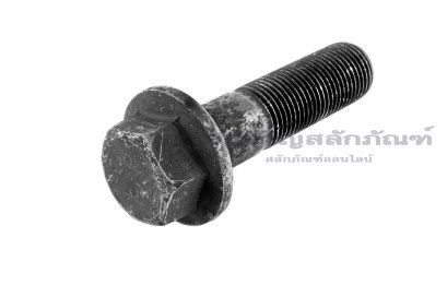 น็อตหัวเหลี่ยมดำแบบติดจาน M16x1.5x60 เกรด 10.9 เกลียวตลอด