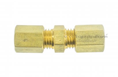 ข้อต่อตรงตาไก่ทองเหลือง (เสียบสาย x เสียบสาย) 4x4