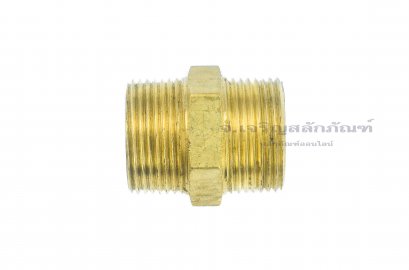 ข้อต่อตรงทองเหลือง เกลียวมิล x เกลียวมิล (เกลียวนอก x เกลียวนอก) ขนาด M24x1.5 x M24x1.5