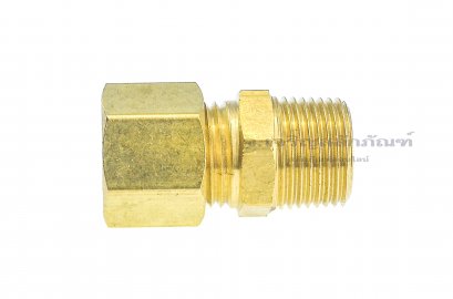 ข้อต่อตาไก่ทองเหลือง (เกลียวนอก x เสียบสาย) 3/8&quot;x10 mm
