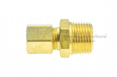 ข้อต่อตาไก่ทองเหลือง (เกลียวนอก x เสียบสาย) 3/8&quot;x8 mm