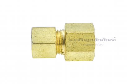 ข้อต่อตาไก่ทองเหลือง (เกลียวใน x เสียบสาย) 1/2&quot;x14 mm