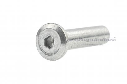 น็อตเกลียวใน-ปลอกหัวน็อต หัวจมแบนสแตนเลส Inner Thread Bolt M6x25