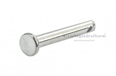 สลักหัวแบนกลม-ปิ๊นหัวแบนสแตนเลส (Stainless Steel Clevis Pin) ขนาด 3x20