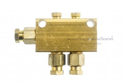 ข้อต่อรวม - หัวจ่ายจารบีน้ำมันหล่อลื่นแบบตาไก่เสียบสาย 3 ทาง รูเข้า 6 mm x รูออก 6 mm