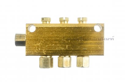 ข้อต่อรวม - หัวจ่ายจารบีน้ำมันหล่อลื่นแบบตาไก่เสียบสาย 4 ทาง รูเข้า 6 mm x รูออก 4 mm