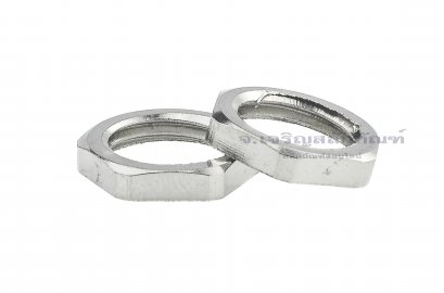 หัวน็อตสแตนเลสเกลียวท่อแป๊ป-เกลียวประปา ขนาด 1/4&quot; เกลียว 19 (BSPT) (หัวน็อตเบอร์ 18) รุ่นหัวบาง 3 mm