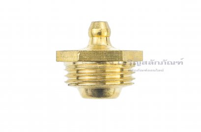 หัวอัดจารบีทองเหลืองแบบตรง ขนาด 1/2 เกลียว 14 (BSPT/PT)