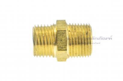 ข้อต่อตรงทองเหลือง เกลียวมิล x เกลียวแป๊ป (เกลียวนอก x เกลียวนอก) ขนาด 3/8&quot; x M16x1.5