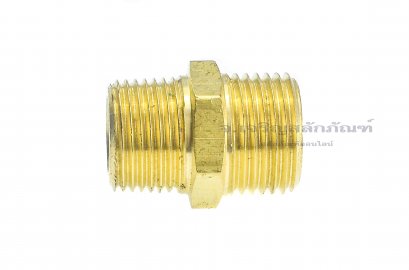 ข้อต่อตรงทองเหลือง เกลียวมิล x เกลียวแป๊ป (เกลียวนอก x เกลียวนอก) ขนาด 3/8&quot; x M18x1.5