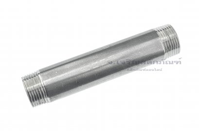 ข้อต่อตรงเกลียวนอกสแตนเลส แบบยาวพิเศษ (เกลียวนอก x เกลียวนอก) ขนาด 1&quot;x1&quot; ยาว 6 นิ้ว (151.5 mm)