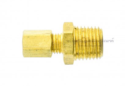ข้อต่อตาไก่ทองเหลือง (เกลียวนอก x เสียบสาย) 1/4&quot;x4 mm