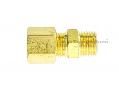 ข้อต่อตาไก่ทองเหลือง (เกลียวนอก x เสียบสาย) 1/8&quot;x6 mm