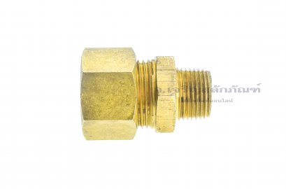 ข้อต่อตาไก่ทองเหลือง (เกลียวนอก x เสียบสาย) 3/8&quot;x16 mm