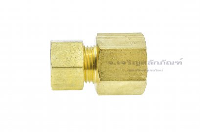 ข้อต่อตาไก่ทองเหลือง (เกลียวใน x เสียบสาย) 1/2&quot;x12 mm