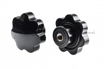 น็อตมือหมุนดอกไม้ (Star Grip Knob) เกลียวในขนาด M10 หัวโตพิเศษ 61 mm