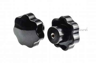 น็อตมือหมุนดอกไม้ (Star Grip Knob) เกลียวในขนาด M8 หัวโตพิเศษ 61 mm