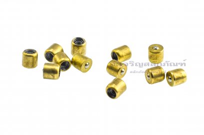 หัวอัดจารบีแบบปิดรู - ตอกปิดรู ทองเหลือง ขนาด 6x6 mm (กว้าง x ยาว)