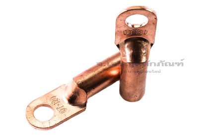 [E] หางปลาทองแดง DT-120 เกรดมาตรฐาน รูใส่สายไฟกว้าง 15.8 mm ยาว 39.8 mm รูยึด 14.5 mm