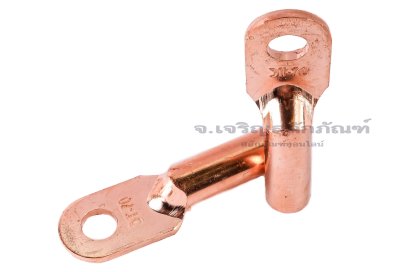 [E] หางปลาทองแดง DT-70 เกรดหนาพิเศษ รูใส่สายไฟกว้าง 12 mm ยาว 40.1 mm รูยึด 12.3 mm
