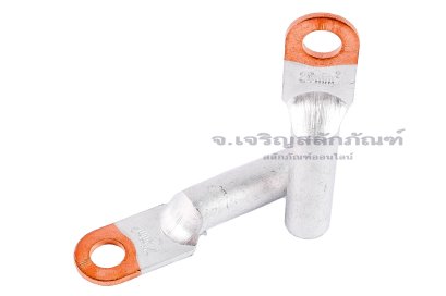 [E] หางปลาอลูมิเนียมหัวทองแดง DTL-25 เกรดมาตรฐาน รูใส่สายไฟกว้าง 8 mm ยาว&nbsp;29.8 mm รูยึด 8.4 mm