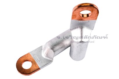 [E] หางปลาอลูมิเนียมหัวทองแดง DTL-300 เกรดหนาพิเศษ รูใส่สายไฟกว้าง 23.7 mm ยาว&nbsp;68 mm รูยึด 20.8 mm