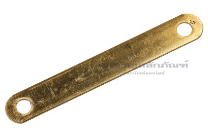 [E] บัสบาร์ ทองเหลือง 90x1.5x12 ขนาดรู 6 mm ระยะรู 75 mm