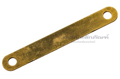 [E] บัสบาร์ ทองเหลือง 95x1.5x12 ขนาดรู 6 mm ระยะรู 80 mm
