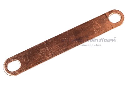 [E] บัสบาร์ ทองแดง 106x1.5x15 ขนาดรู 8x10 mm ระยะรู 90 mm