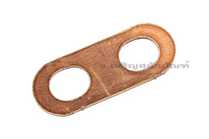 [E] บัสบาร์ ทองแดง 24x1x9 ขนาดรู 5.2x6.5 mm ระยะรู 12 mm