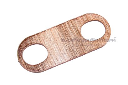 [E] บัสบาร์ ทองแดง 31x1.2x12 ขนาดรู 6.5x8 mm ระยะรู 20 mm