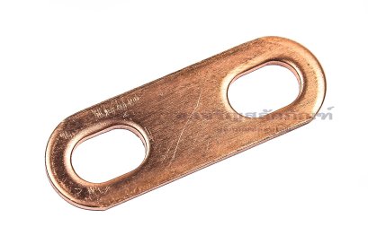 [E] บัสบาร์ ทองแดง 35x1.5x12 ขนาดรู 6x9 mm ระยะรู 20 mm