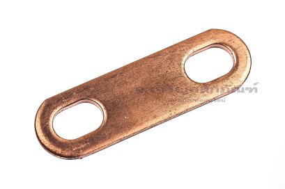 [E] บัสบาร์ ทองแดง 40x1.5x12 ขนาดรู 6x9 mm ระยะรู 25 mm