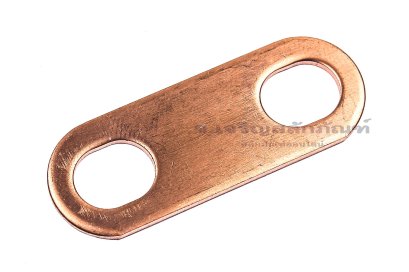 [E] บัสบาร์ ทองแดง 41x1.5x15 ขนาดรู 8x10 mm ระยะรู 25 mm