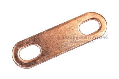 [E] บัสบาร์ ทองแดง 42.5x1.5x12 ขนาดรู 6x9 mm ระยะรู 27.5 mm